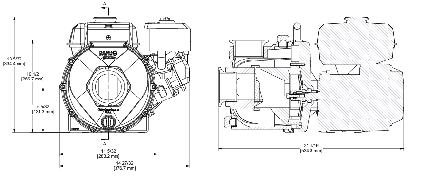 Banjo 3” Flange Poly Pump Honda M300PH6