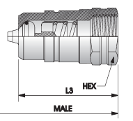 RYCO - Single Acting Sleeve Poppet Check Valve (MALE)