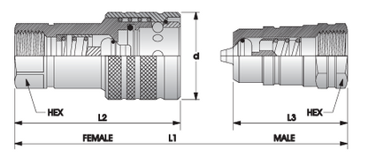 RYCO - Single Acting Sleeve Poppet Check Valve (MALE)