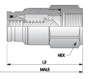 RYCO - Flat Face Valve Quick Release Couplings (MALE)