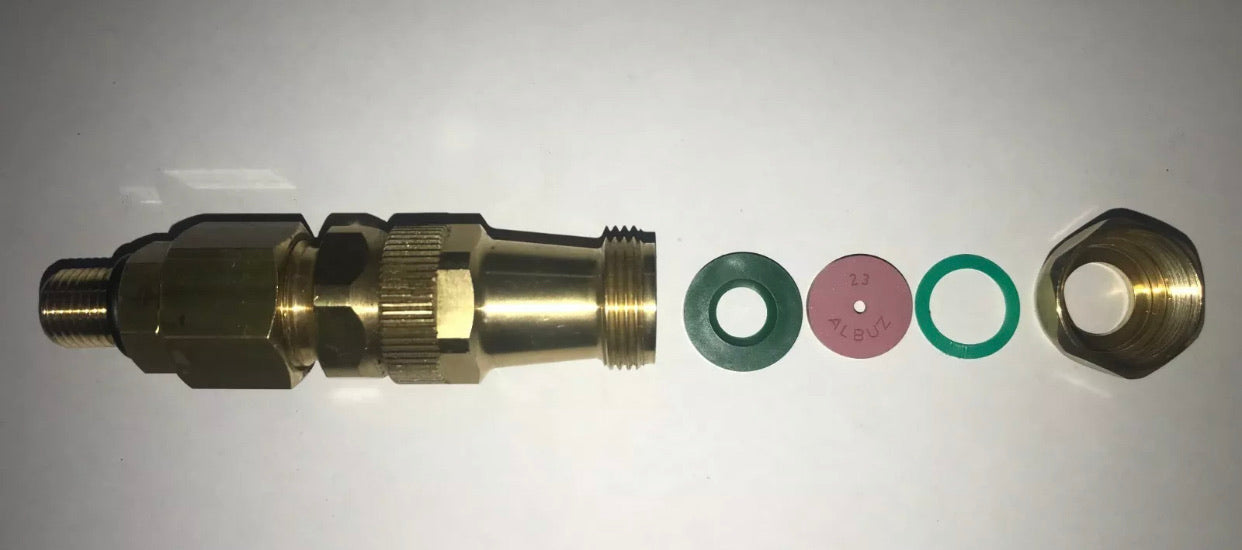 Braglia Airblast Straight Adjustable Brass Nozzle 60.610.11