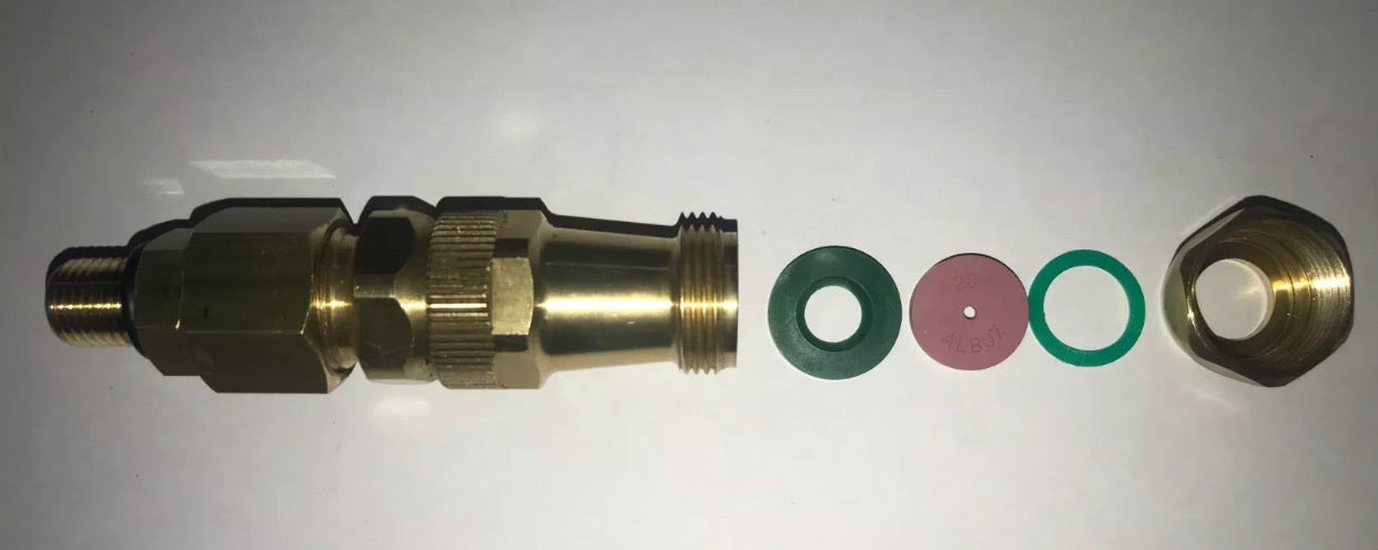 Braglia Airblast Straight Adjustable Brass Nozzle 60.610.11